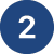 Die Zahl zwei im blauen Kreis